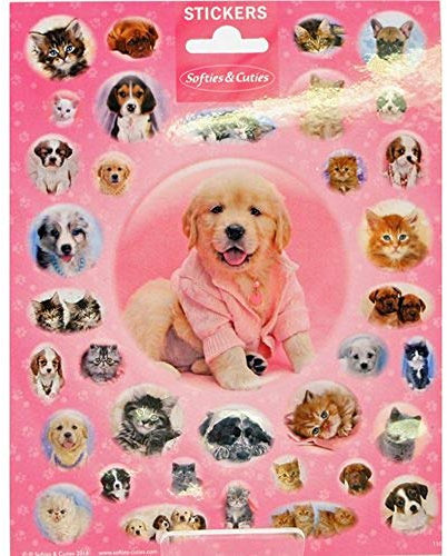 Speelgoed 1110106 - Papeterie und Sticker Stickers Softies Cuties Groot, Mehrfarbig
