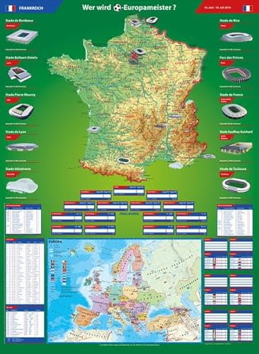 Fußballposter 2016 Wer wird Europameister?: Poster gefalzt mit Musik-CD