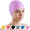 AqtivAqua Badekappe Damen Herren Mädchen Jungen Kinder Spandex Stoff Schwimmkappe Badekappen Schwimmhaube (Farbe Pink)