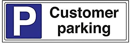 VSafety, cartello di parcheggio per il cliente – orizzontale – 450 mm x 150 mm – 1 mm in plastica rigida