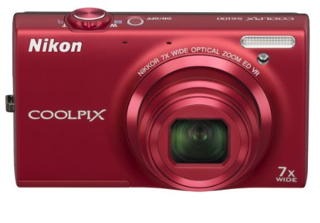 Nikon S6100 Coolpix Digital Camera - Red (16MP, 7x Optical Zoom) 3-inch LCD