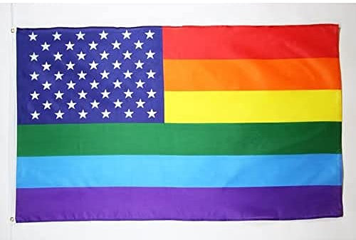 AZ FLAG Bandiera Arcobaleno Stati Uniti 150x90cm - Bandiera Americana - Rainbow Flag 90 x 150 cm