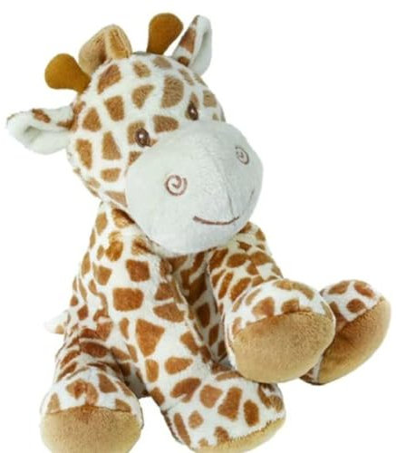 Suki Bing Bing Baby-Kuscheltier „Kleine Giraffe“, weiches Plüsch-Material mit Rassel und Stickakzenten
