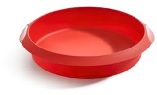 Lékué Molde repostería Redondo, silicona platino Rojo, 26 cm