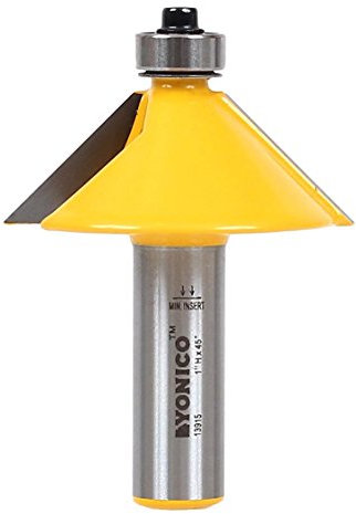 Yonico 13915 45 Degree Bevel Edge Forming Router Bit 1/2-Inch Shank