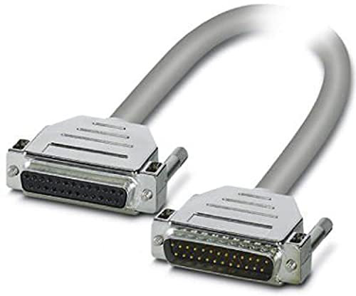 PHOENIX CONTACT CABLE-D25SUB/B/S/150/KONFEK/S Konfektioniertes Geschirmtes Rundkabel, D-SUB-Buchsenleiste (1 x 25-Polig)/D-SUB-Stiftleiste (1 x 25-Polig), 1.5m Kabellänge