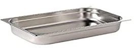 Vogue K918 Stainless Steel 1/1 Gastronorm Pan 28Ltr/200mm Deep Food Container, Silver