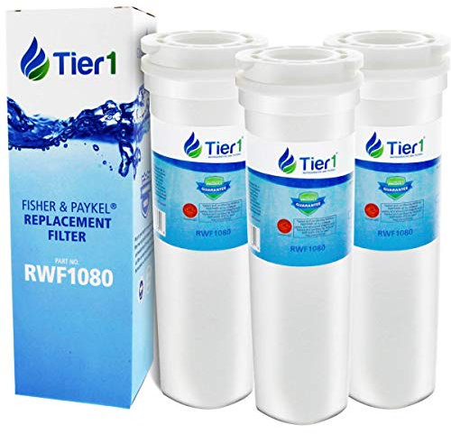 Tier1 836848 Refrigerator Water Filter 3 Pack Replacement for Fisher & Paykel 836848, 836860, WF296, EFF-6017A, E402B, E442B, E522B, RF90A180DU, Refrigerator Filter
