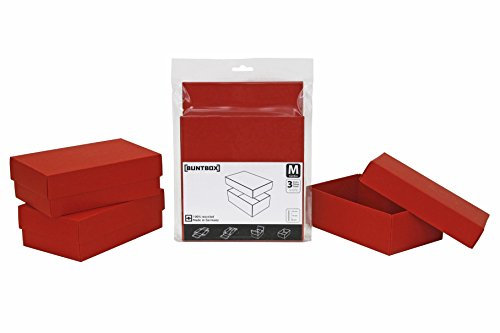 Buntbox 70-17 - Kartonage Set 3-teilig, Größe M, Rubin