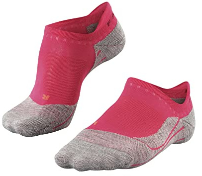 FALKE Women's RU4 Endurance Invisible Running Socks, Cotton, Breathable, No Show, Medium Cushion, Athletic Sock, Pink (Rose 8564), 6.5-7.5, 1 Pair