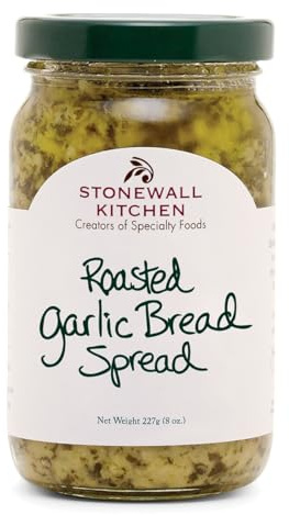 Stonewall Kitchen Roasted Garlic Bread Spread, 8 Ounce | Rich and flavorful garlic bread spread for the perfect, aromatic finish