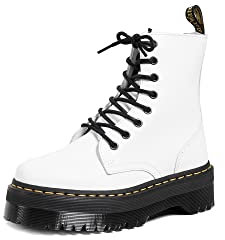 Dr. Martens, Bovver Boots Uomo, Bianco (White), 39 EU