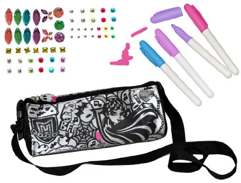 alles-meine.de GmbH Bastelset zum Bemalen für Umhängetasche/Schultertasche - Monster High - Schlamper Etui Kinder Federtasche Schlamperrolle Vampir
