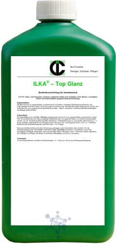 ILKA® - Top Glanz Selbstglanzbeschichtung für Fussböden | 1ltr | langlebig, strapazierfähig, rutschhemmend, trittfest – Fußbodenbeschichtung für Glanz gegen Verschmutzung