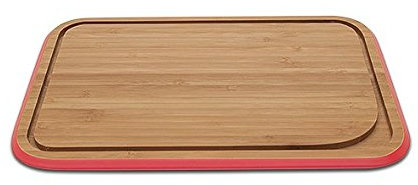 Pebbly NBA022 Planche à Découper avec Rigoles Rose S