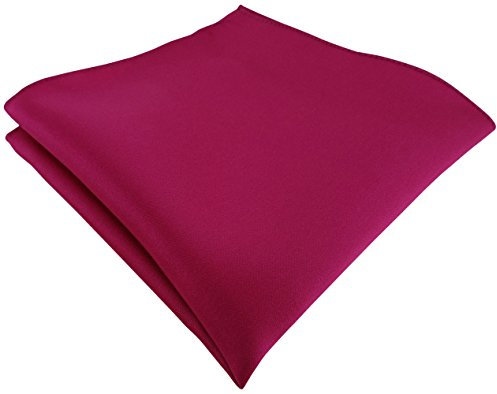 TigerTie Pochette en satin uni - Tissu polyester - Dimensions : 26 x 26 cm, Rose magenta, Taille Unique