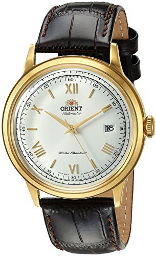 Orient Herren Analog Japanisches Automatikwerk Uhr mit Leder Armband FAC00007W0