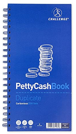 Challenge Duplicate Petty Cash Book, Carbonless, 200 Pages, 1 pack (280 x 141 mm)