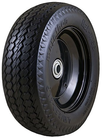 Marathon Industries 00210 Universal Fit Handkarre/Allzweckreifen, 6,35 mm Offset Nabenlänge, 5/8 Zoll Lager, Spacer/Buchsen-Set enthalten pannensicher Pack of 1
