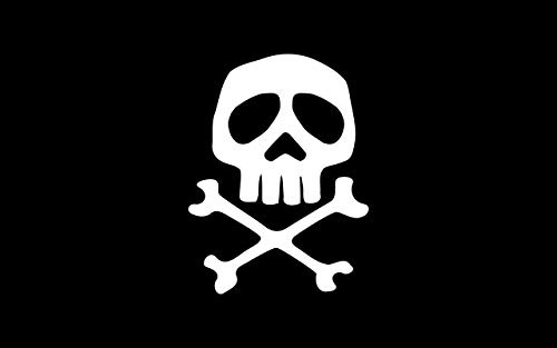 BANDIERA DEI PIRATI JOLLY ROGER CM 30X45 ACCESSORI BARCA NAUTICA