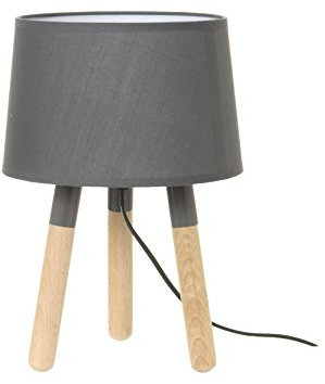 Present Time LM1039 Tischleuchte Orbit, Holz, 25 W, E14, grau, 32 x 22 x 22 cm