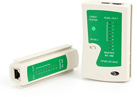 Incutex comprobador de cable LAN Tester cables red RJ45 RJ11 kit de probador de cable