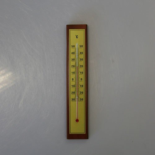 Thermometer aus Holz 22cm für Innen