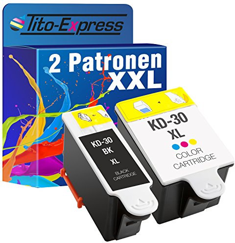 Tito-Express PlatinumSerie 2 Drucker-Patronen XXL passend zu Kodak 30XL | Für Kodak ESP Office Serie 2100 ESP Office 2150 ESP Office 2170 Hero 3.1 Hero 5.1