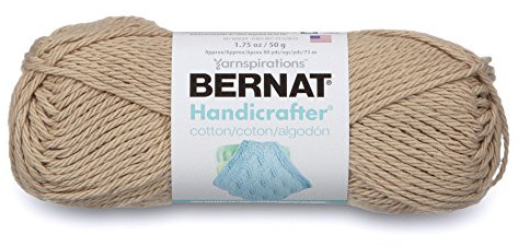 Bernat Handicrafter Cotton Yarn, Solid, 1.7 Ounce, Jute, Single Ball