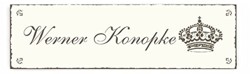 Selbstklebendes Türschild « KRONE » Schild mit persönlichem Wunschnamen - Namensschild Name - König Königin Keep Calm King