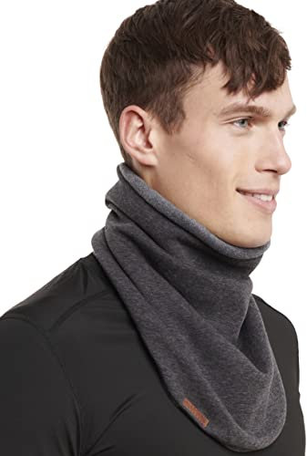 Hilltop Design - Bandana/Dreieckhalstuch/Halstuch mit Fleece, Farbe/Design:grau schwarz