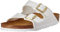 Birkenstock Damen Arizona Birko-Flor Slides, White, 36 EU