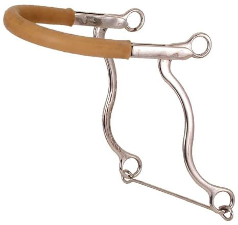 résistant 1 Kelly Silver Star Hackamore avec Tube de Caoutchouc, Acier Inoxydable