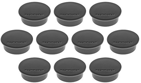 Magnethalter Color, 40 mm, 10 Stück, schwarz