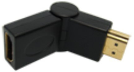 Indipc Coupleur HDMI Male/Femelle articule pour Faire Un coude, Contacts Or