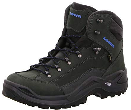 Lowa Männlich Renegade GTX Mid Outdoorschuhe,Anthracite/Blau, 46
