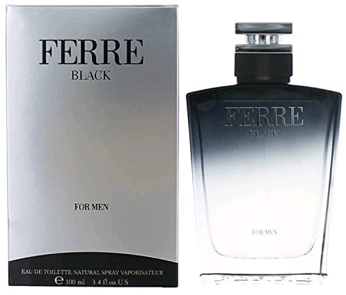 Gianfranco Ferre Black Eau de Toilette Spray for Men, 3.4 Ounce