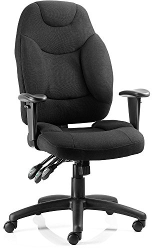Dynamic Galaxy Task Operator Chair Black Fabric With Arms, leather