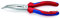 Knipex Flachrundzange mit Schneide (Storchschnabelzange) schwarz atramentiert, mit Mehrkomponenten-Hüllen, mit Befestigungsöse zum Anbringen einer Absturzsicherung 200 mm 26 22 200 T
