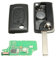 KaTur Carcasa para Llaves de Coche con Control Remoto, 3 Botones, Clave, Pila de Repuesto, Chip ID46 Compatible con Peugeot y Citroën Berlingo, frecuencia de 433 MHz
