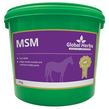 Global Herbs MSM for Horses Joint, Muscle & Connective Tissue Support Powder 1kg