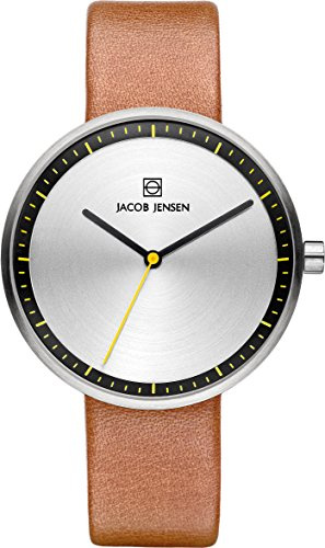 Jacob Jensen Damen-Armbanduhr Analog Quarz Leder 32281