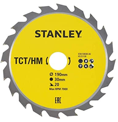 Stanley TCT Circular Saw Blade 190 mm
