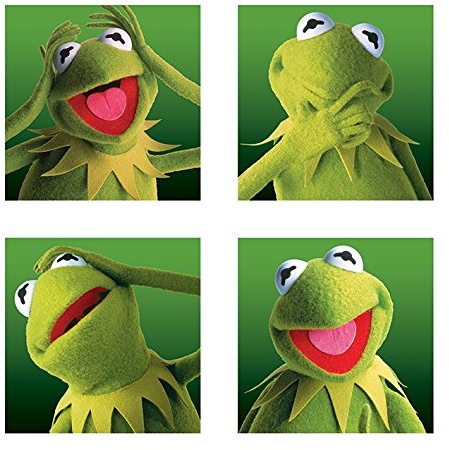 The Muppets Kermit Boxes, 40 x 40 cm, Leinwanddruck