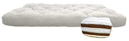 Kokos-Futon mit Einer Schicht aus Latex, 180x200x17 cm.