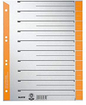 Leitz 1652-00-45 - Trennblätter1652 A4 100-er, orange