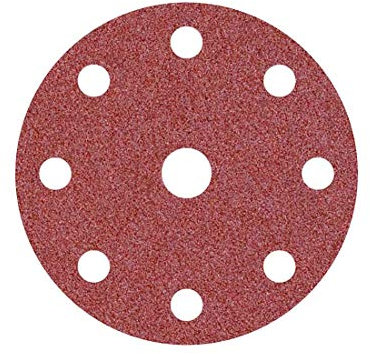 MioTools Fox Klett-Schleifscheiben, 150 mm, 9-Loch, f. Exzenterschleifer, Normalkorund (50 Stk.) K80