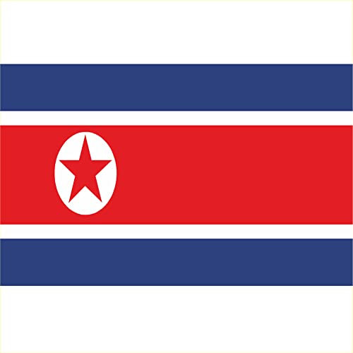 Autoaufkleber - Autoaccessoires - Aufkleber Fahne A-LS132G North Korea - Nordkorea 50 cm farbig - bunt - glatt - Tuning - Heckscheibe - Beschriftung