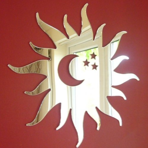 Spiegel, Sonne, Mond und Sterne, 20 x 20 cm