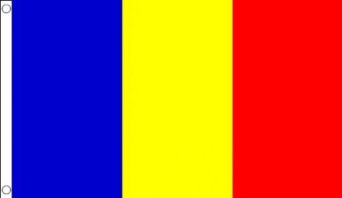 Rumänische Flagge, 150 x 90 cm, 100 % Polyester, ideal für Kneipen, Clubs, Schule, Festival, Business, Party-Dekoration